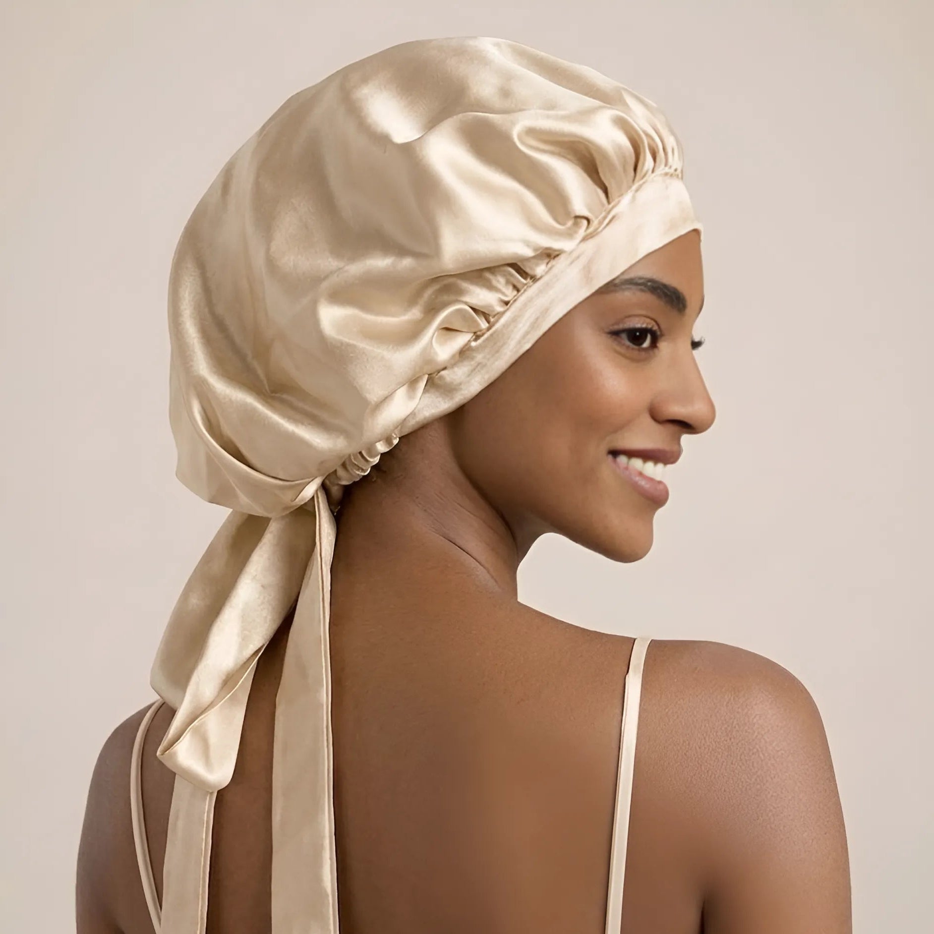 Bonnet de nuit en soie de mûrier