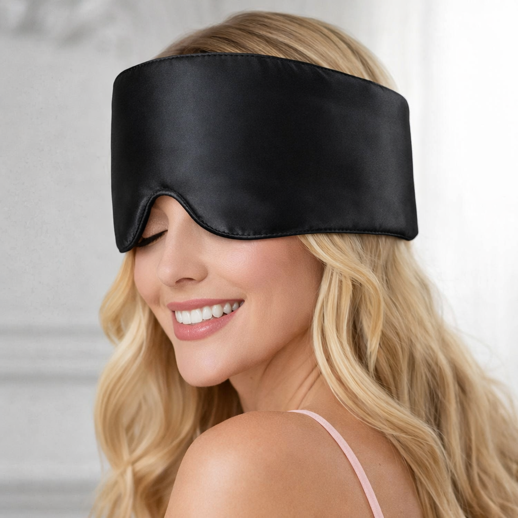 Masque de nuit en soie de mûrier