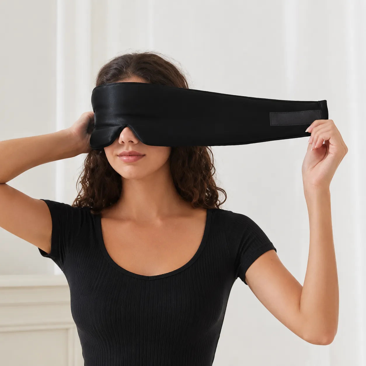 Masque de nuit en soie de mûrier