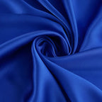 Tissu en soie de mûrier bleu royal brillant vendu à la coupe, idéal pour coudre des robes de soirée ou du linge de lit personnalisé.
